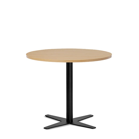 Ergoff Bord Amy Ø900 mm H752 mm, Bøg laminat Sort understel – Kantineborde