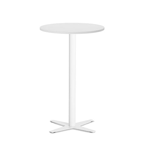 Ergoff Bord Amy Ø650 mm H1050 mm, Hvid laminat Hvidt understel – Kantineborde
