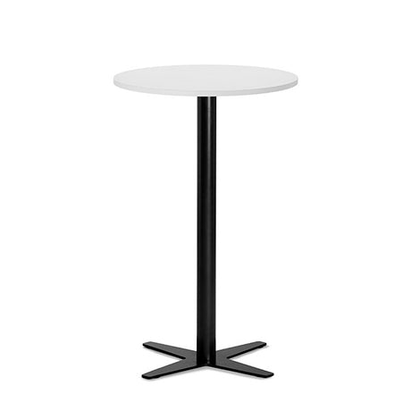 Ergoff Bord Amy Ø650 mm H1050 mm, Hvid laminat Sort understel – Kantineborde