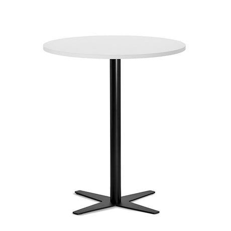 Ergoff Bord Amy Ø900 mm H1050 mm, Hvid laminat Sort understel – Kantineborde