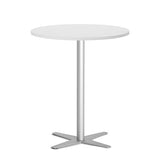 Bord Amy Ø900 mm H1050 mm, Hvid laminat Alugråt understel