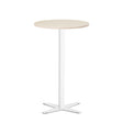 Ergoff Bord Amy Ø650 mm H1050 mm, Birk laminat Hvidt understel – Kantineborde