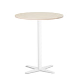 Bord Amy Ø900 mm H1050 mm, Birk laminat Hvidt understel
