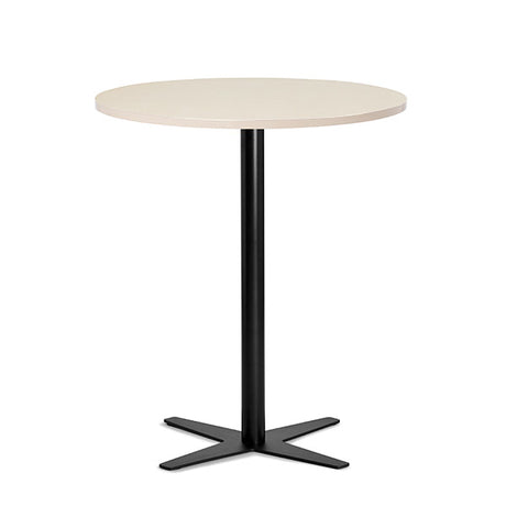 Ergoff Bord Amy Ø900 mm H1050 mm, Birk laminat Sort understel – Kantineborde