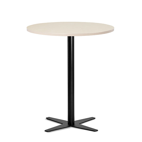 Ergoff Bord Amy Ø900 mm H1050 mm, Birk laminat Sort understel – Kantineborde