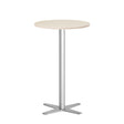 Ergoff Bord Amy Ø650 mm H1050 mm, Birk laminat Alugråt understel – Kantineborde