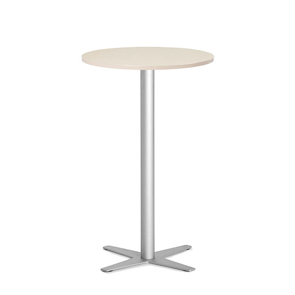 Ergoff Bord Amy Ø650 mm H1050 mm, Birk laminat Alugråt understel – Kantineborde