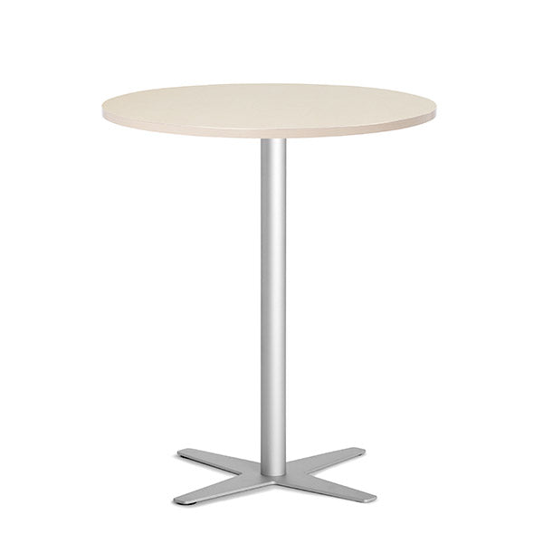 Ergoff Bord Amy Ø900 mm H1050 mm, Birk laminat Alugråt understel – Kantineborde