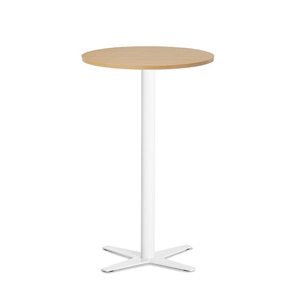 Ergoff Bord Amy Ø650 mm H1050 mm, Bøg laminat Hvidt understel – Kantineborde
