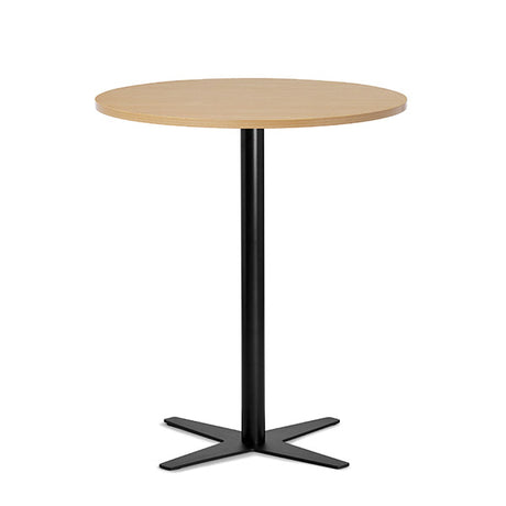 Ergoff Bord Amy Ø900 mm H1050 mm, Bøg laminat Sort understel – Kantineborde