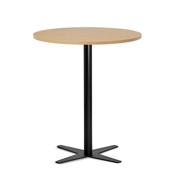 Ergoff Bord Amy Ø900 mm H1050 mm, Bøg laminat Sort understel – Kantineborde