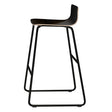 Barstol Cafe VII sort laminat på sorte stolben