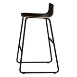 Barstol Cafe VII sort laminat på sorte stolben