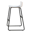 Barstol Cafe VII hvid laminat på sorte stolben