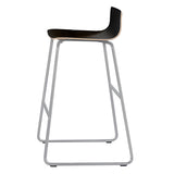 Barstol Cafe VII sort laminat på alugrå stolben