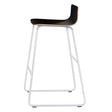 Barstol Cafe VII sort laminat på hvide stolben