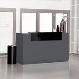 Ergoff Reception DNA Antracit 1730 mm, Hæve-sænkebord – Receptionsskranker (billede 1)