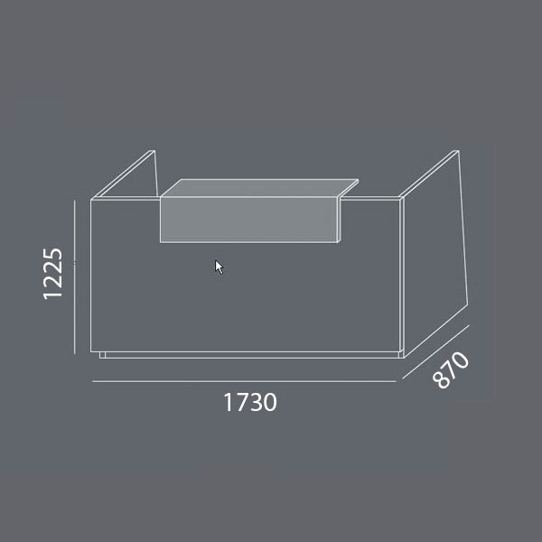 Ergoff Reception DNA Antracit 1730 mm, Hæve-sænkebord – Receptionsskranker (billede 3)