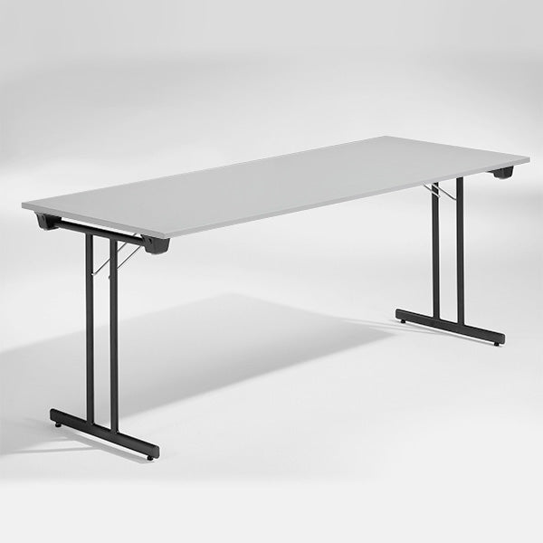 ELJ Bord Dinner, Lys grå 1800x800 mm, Sort understel – Klapborde