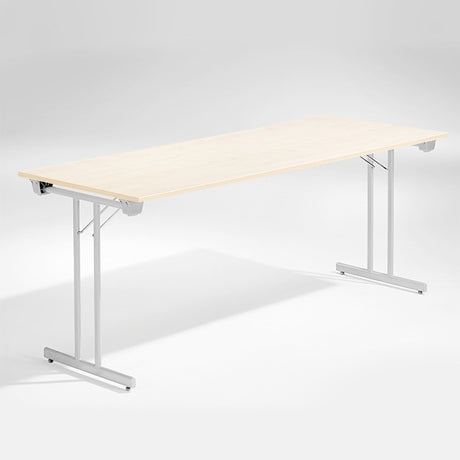 Bord Dinner, Birk 1800x800 mm, Alugråt understel