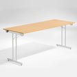 ELJ Bord Dinner, Bøk 1800x800 mm, Alugråt understel – Klapborde