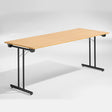ELJ Bord Dinner, Bøk 1800x800 mm, Sort understel – Klapborde