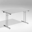 ELJ Bord Dinner, Lys grå 1200x800 mm, Alugråt understel – Klapborde