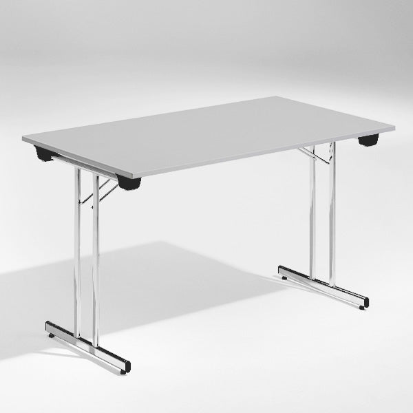 ELJ Bord Dinner, Lys grå 1200x800 mm, Krom understel – Klapborde
