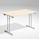 Bord Dinner, Birk 1200x800 mm, Alugråt understel