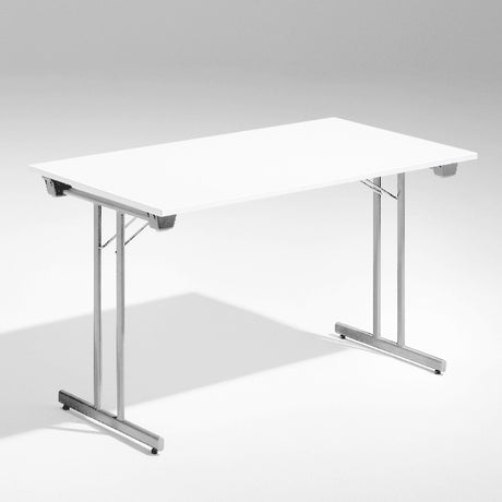 ELJ Bord Dinner, Hvid 1200x800 mm, Alugråt understel – Klapborde
