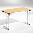 ELJ Konferencebord Kongress, Eg 1200x500 mm, Krom understel – Klapborde