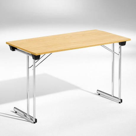 ELJ Konferencebord Kongress, Eg 1200x500 mm, Krom understel – Klapborde