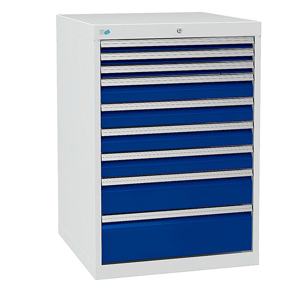 Bedrunka+Hirth Skuffesektion 700/07 1019x705x736mm 9 skuffer – Værktøjskufferter