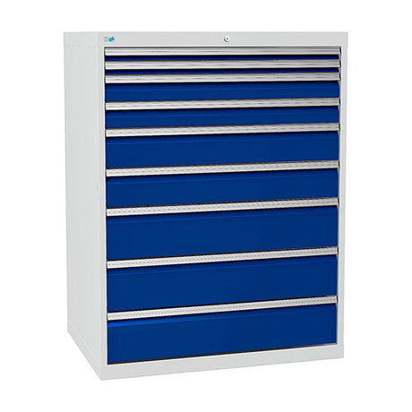 Bedrunka+Hirth Skuffesektion 700/10 1319x1005x736mm 9 skuffer – Værktøjskufferter