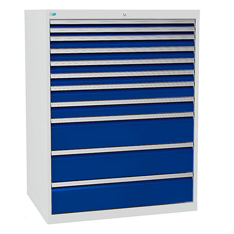 Bedrunka+Hirth Skuffesektion 700/10 1319x1005x736mm 11 skuffer – Værktøjskufferter