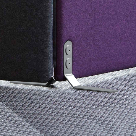 Fod til gulvskærm, 4 stk. Alugrå