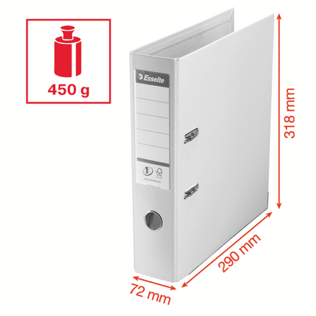 Brevordner No 1 PP A4 75mm æggeskal