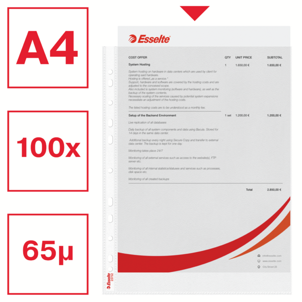 Lomme 55my PP præget A4 TÅ (100)