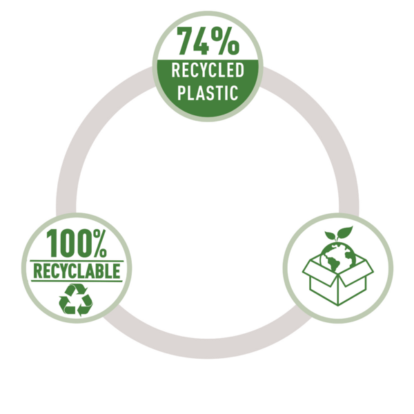 Hulapparat Eco recycle 2-huls t/20ark sort