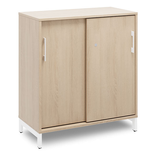 Ergoff Kontorskab DNA, 800x890 mm, Eg/Hvid 2A4 – Bogreoler & kontorskabe