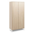 Ergoff Kontorskab DNA, 800x1660 mm, Eg/Hvid, skydedør 4A4 – Bogreoler & kontorskabe