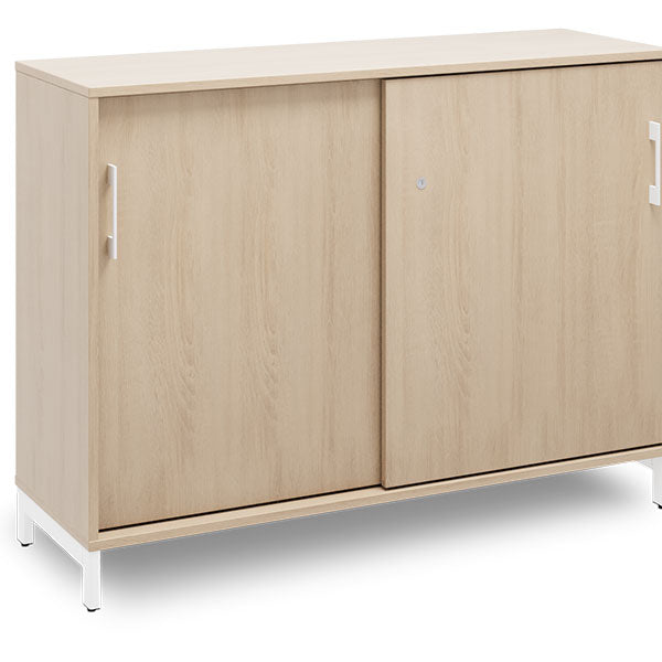 Ergoff Kontorskab DNA, 1200x890 mm, Eg/Hvid 2A4 – Bogreoler & kontorskabe