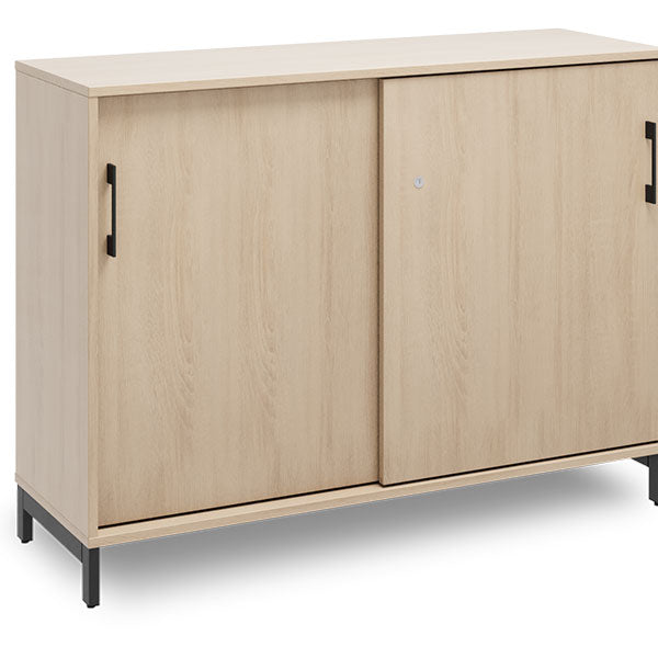 Ergoff Kontorskab DNA, 1200x890 mm, Eg/Sort 2A4 – Bogreoler & kontorskabe