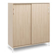 Ergoff Kontorskab DNA, 1200x1275 mm, Eg/Hvid, skydedør 3A4 – Bogreoler & kontorskabe