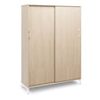 Ergoff Kontorskab DNA, 1200x1660 mm, Eg/Hvid, skydedør 4A4 – Bogreoler & kontorskabe