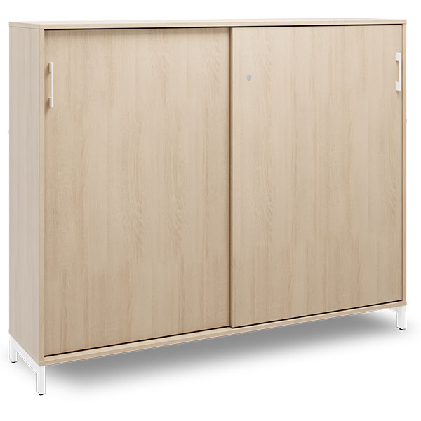 Kontorskab DNA, 1600x1275 mm, Eg/Hvid, skydedør 3A4 – image 2