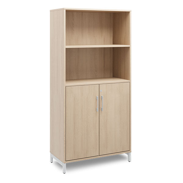 Kontorskab DNA, 800x1660 mm, Eg/Alugrå 4A4/2A4 – image 2
