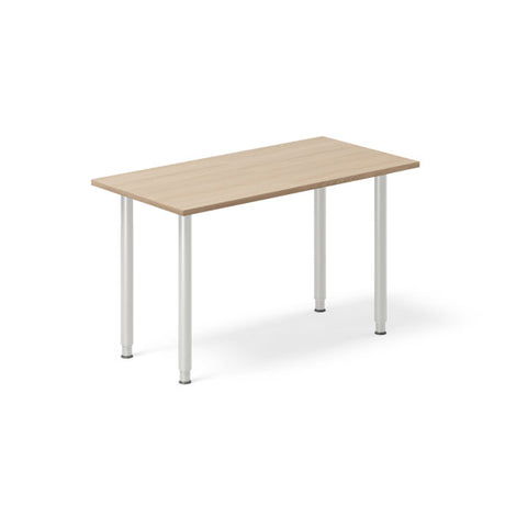 Ergoff Skrivebord DNA, Eg 1200x600mm I-ben/Alugrå – Skriveborde