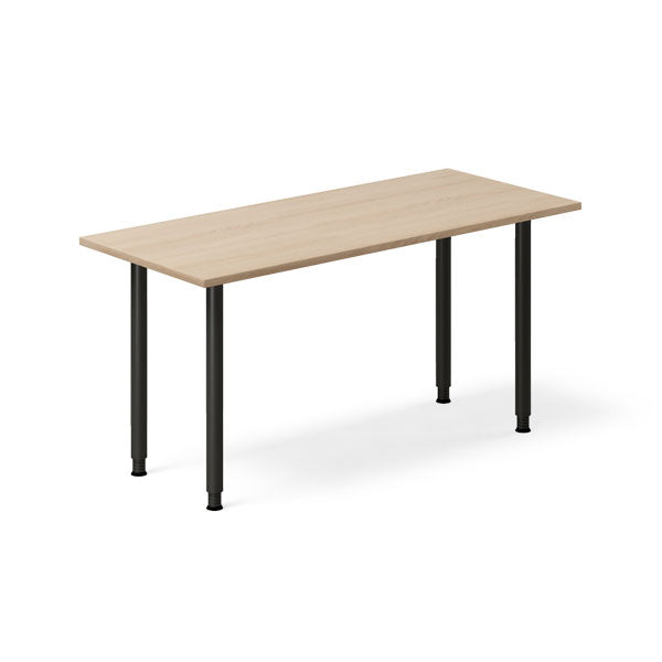 Ergoff Skrivebord DNA, Eg 1400x600mm I-ben/Sort – Skriveborde