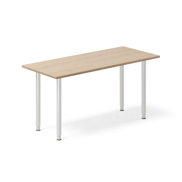 Ergoff Skrivebord DNA, Eg 1400x600mm I-ben/Alugrå – Skriveborde